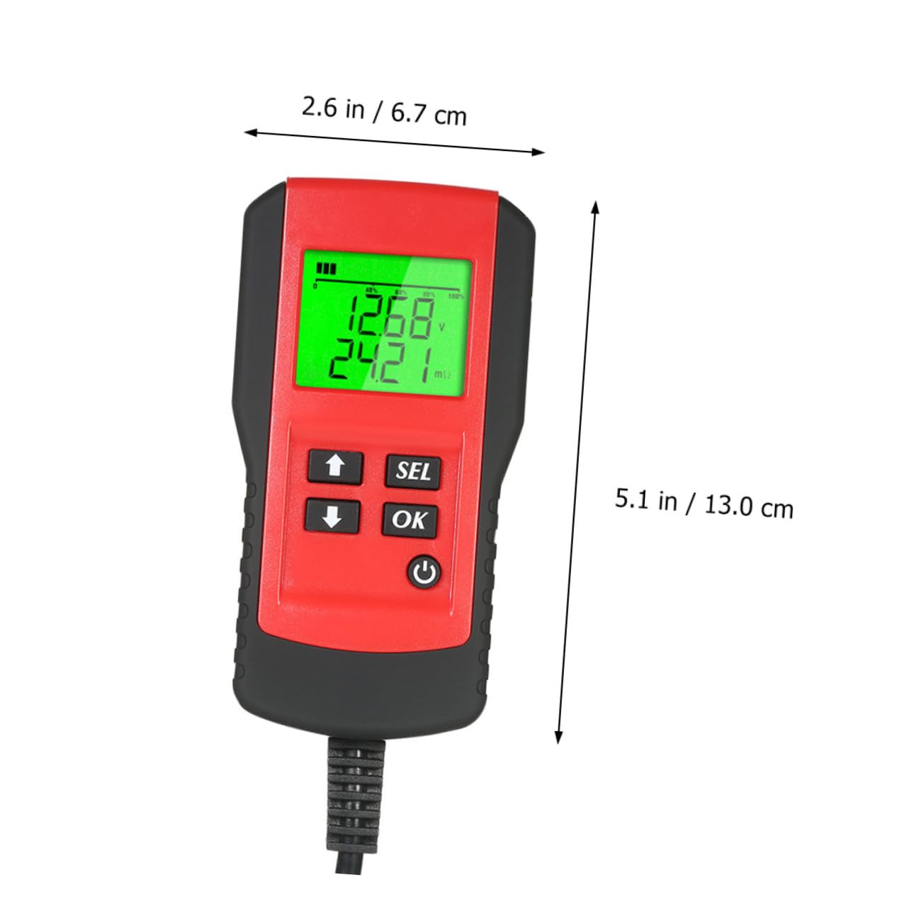 STOBAZA Tester Batteria per Auto 12V Display LCD, Analizzatore Affidabile e Puntuale per Batterie 7~15V, per Auto e Moto