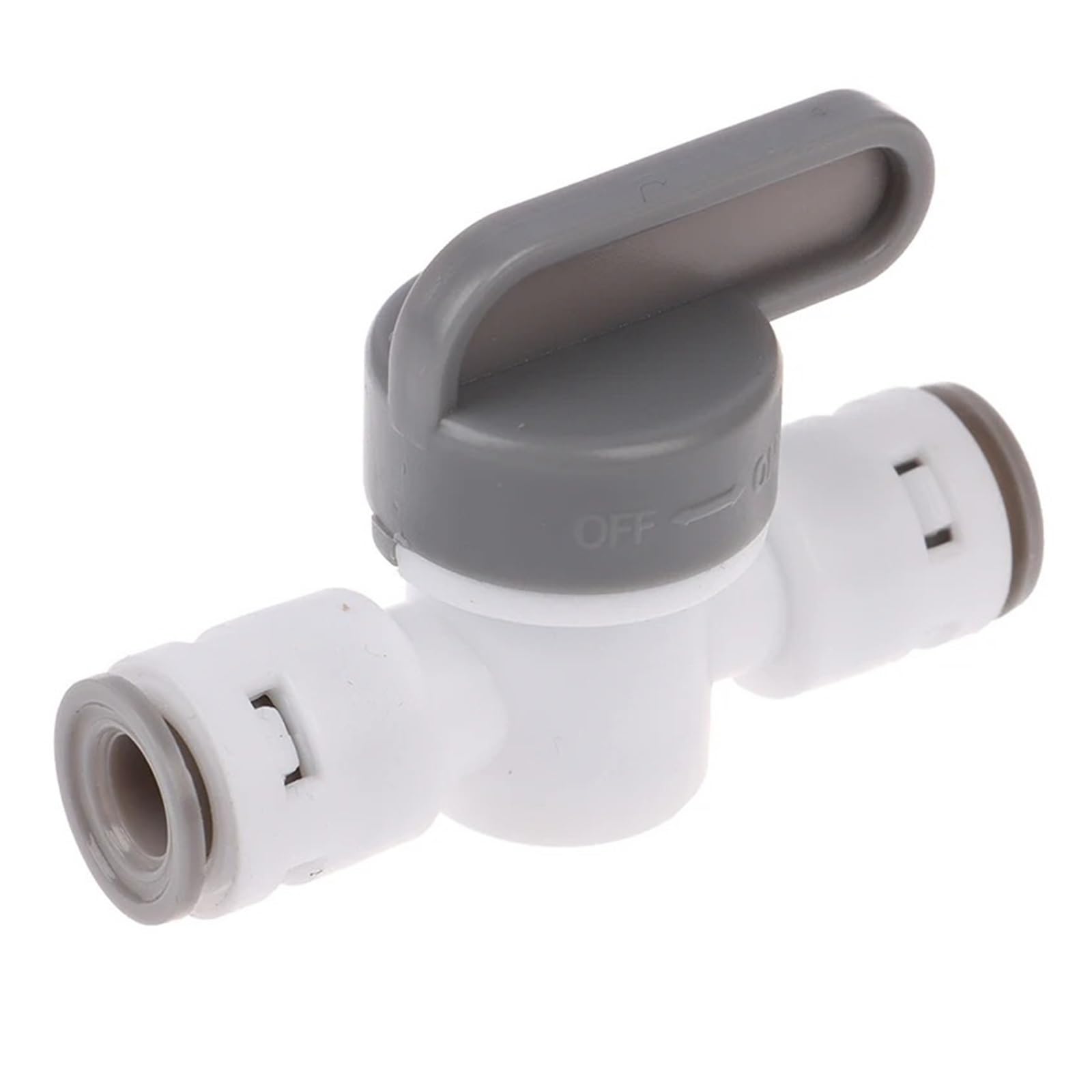 Elbow Quick Connector Ball Valve Fit 1/4 OD Tubing Hose Quick Connection Pipe Control Fittings Plastic Water Purifier RO System Aquarium