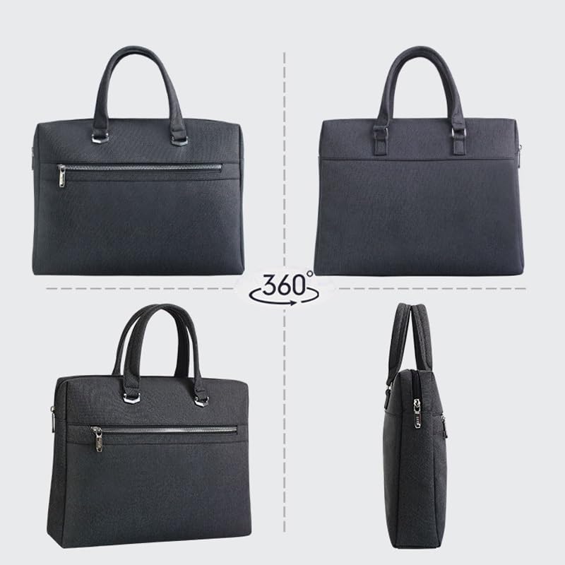 Thickened Document Bag Business Briefcase Carrying Briefcase for Men Black Thickened Document Bag for Women4
