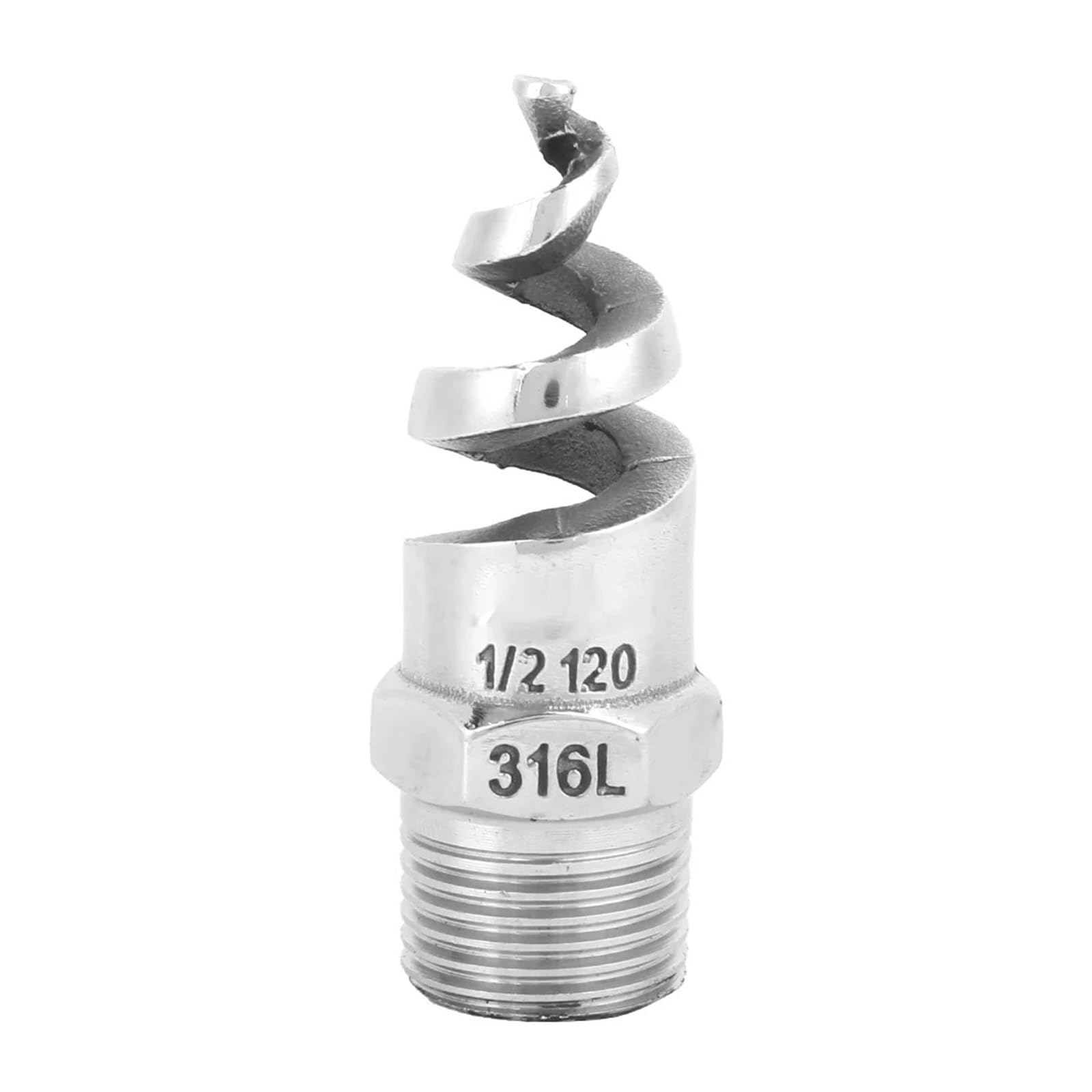 Evwgnpqrv Men's Dn15 Full Cone Spiral Nozzles, 316L Stainless Steel Thread Spiral Nozzle(Dn15)