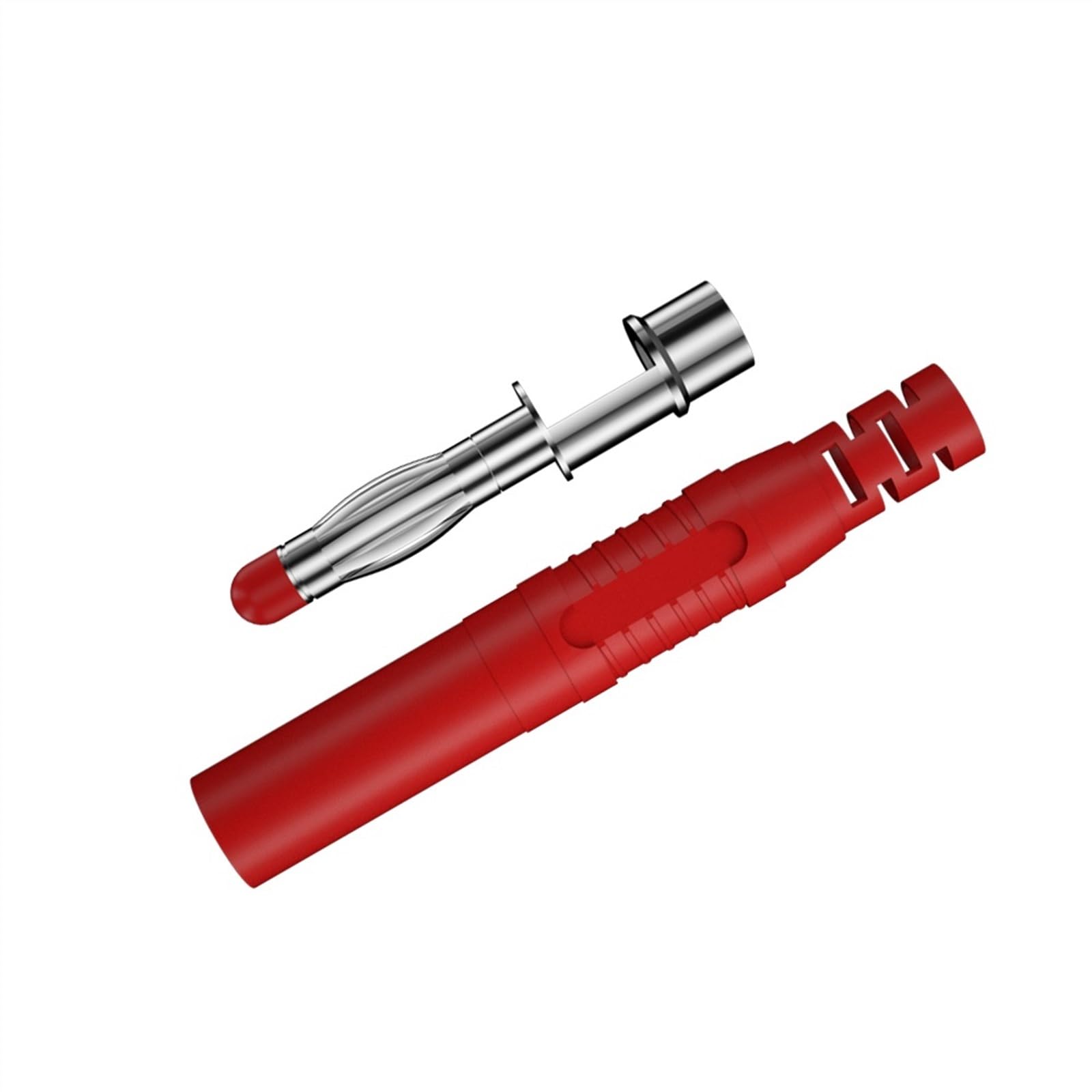 Fiche Banane enveloppée de 4MM, 10 pièces, connecteurs de Fils de Test d'assemblage en Ligne à souder Q.10041(5 Red 5 Black)