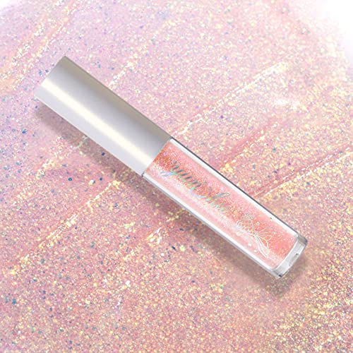 Erinde Liquid Glitter Eyeshadow Eyeliner, Korean Makeup, Tear Drop, Shimmer Metallic, Lightweight Waterproof Texture, Long Wearing, Loose Glitter Glue For Crystals Eye Glitter Makeup, Pink Dreamland #TOP2