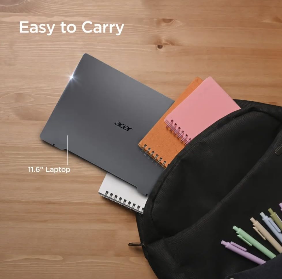 Image of Acer Aspire 3 (2026), Intel Celeron Dual Core N4500 - (8 GB /256 GB SSD /Intel UHD Graphics /Windows 11 Home) Thin and Light Laptop /11.6 inch HD /Steel Grey /1.0 Kg /MS Office 2024