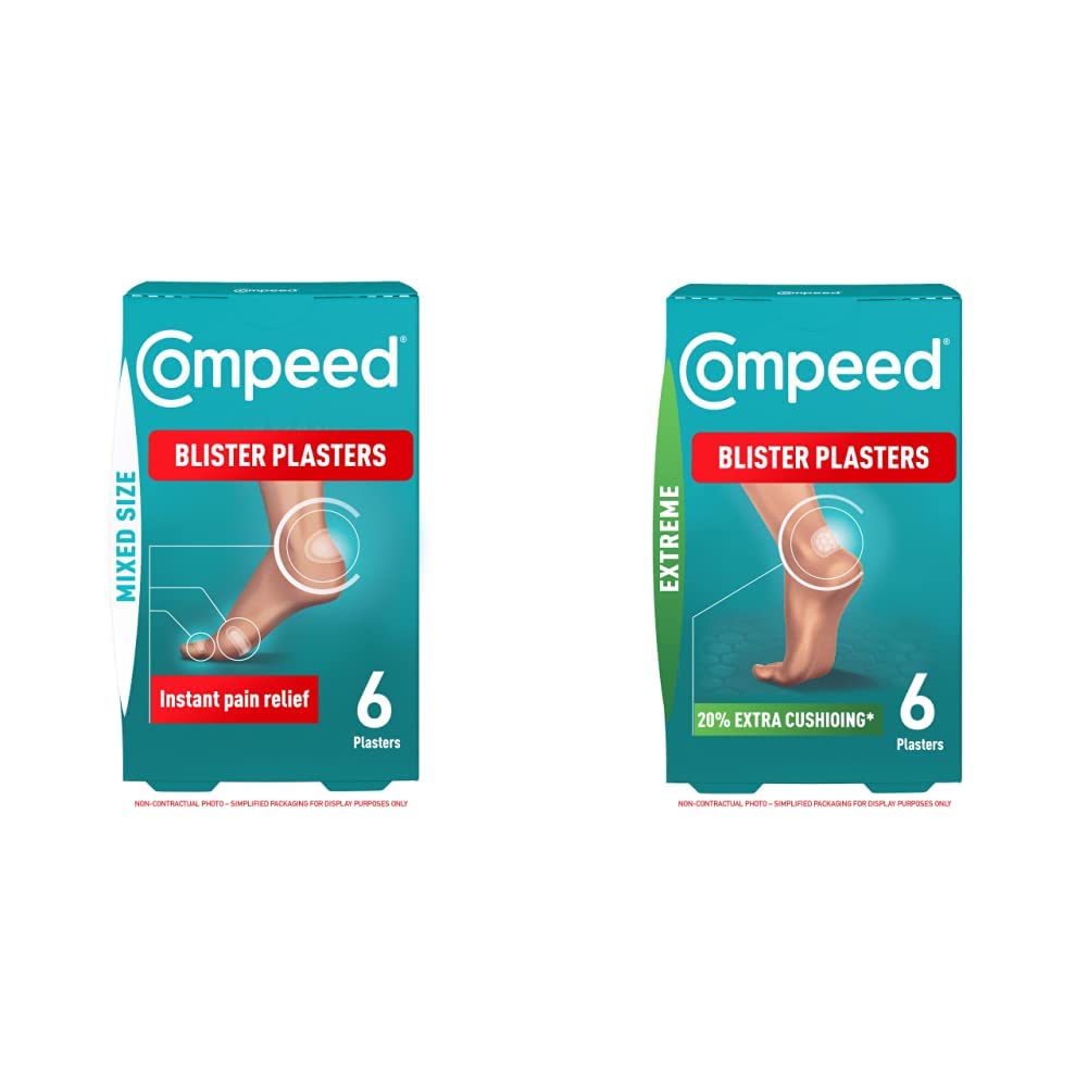 Blister Plasters - Mixed Sizes, Extreme Hydrocolloid, Foot Treatment, Heal Fast, Plastic-Free Pack