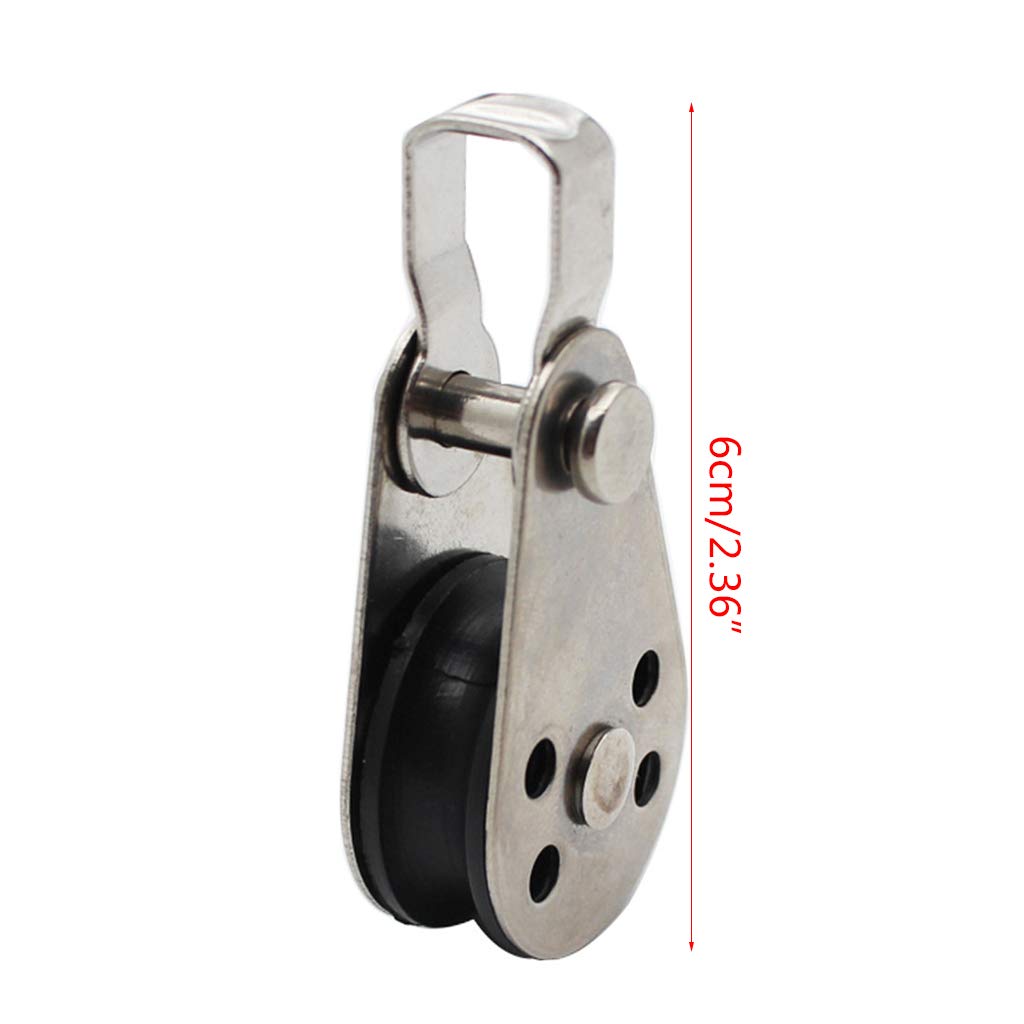 CHENZILIN 5pcs Stainless Steel Pulley Block Hanging Wire Towing Wheel Lifting Rope