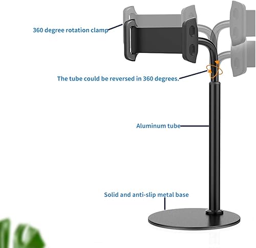 Miniatura 1 de Soporte de teléfono para escritorio/cama/cocina/clase en línea, soporte resistente para tableta/soporte para dispositivos de 4.5 a 11 pulgadas,