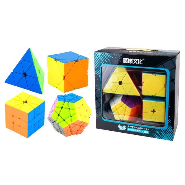 Kit Cubo Mágico Moyu: Pyraminx, Megaminx, Skewb e Square-1