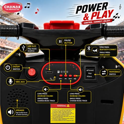 Image of Chanak Kids Electric Scooty, 6V Rechargeable Scooter, 3 Wheel Electric Ride On Scooter, Heavy Duty Ride-On Bike for Boys & Girls with Tires & Easy Steering Handlebar, Kids Electric Scooty 3+