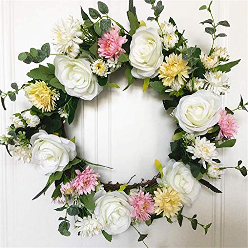Couronne de chrysanthème artificielle faite à la main et résistante extérieur - 2