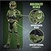 Halo Infinite Master Chief Costume, Kids Size Video Game Inspired Character Jumpsuit, Classic Child Size Large (10-12), Green & Black