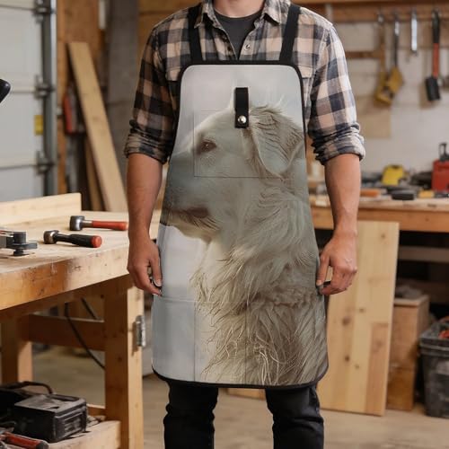 Delantal de trabajo impermeable con 8 bolsillos para hombres y mujeres miniatura 5