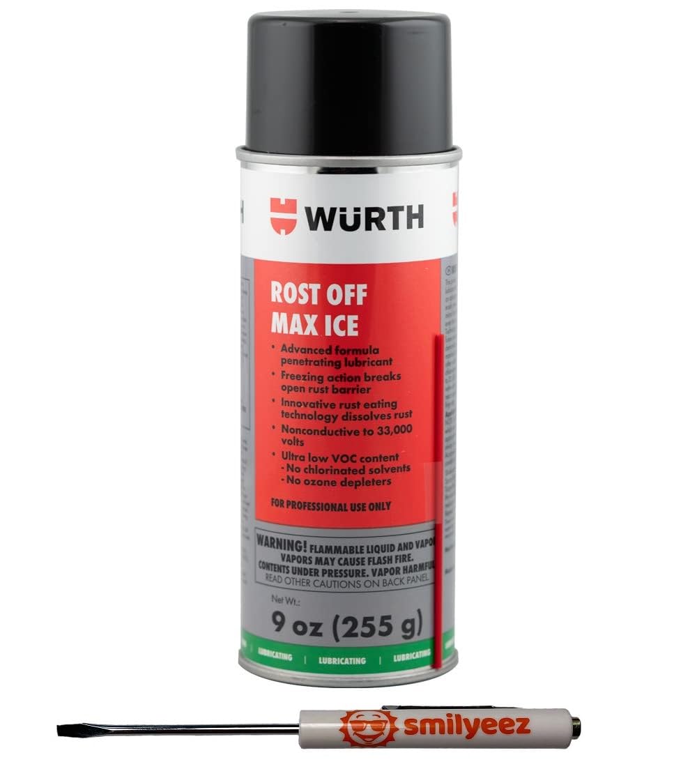 Smilyeez Listing for Wurth Rost Off Max Ice Penetrating Lubricant (1 Can) - Rust Eating - Advanced Penetrating Formula with Pocket Screwdriver-image-49