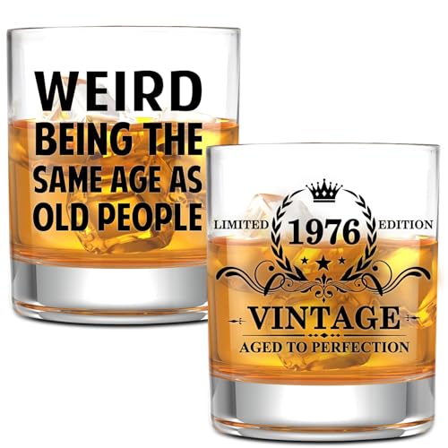 NewEleven 40th Birthday Gifts For Men - Vintage 1986 40th Birthday Gifts Men, Funny Gift For Him, Husband, Dad - Cool Whiskey Gift Idea From Her, Wife - Whiskey Glass
