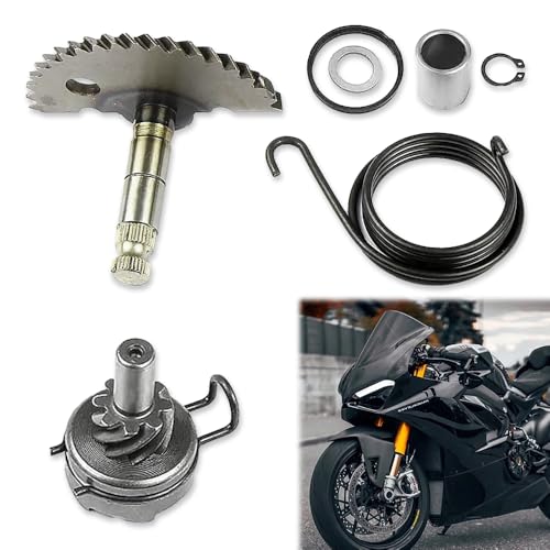 Casenly Kick de Démarrage Kit de Réparation, Pignon de Démarreur Kick Start, Arbre Engrenage Assemblage, Engrenage de Démarrage de Cyclomoteur Ressort pour Scooteur GY6 50cc 60cc 80cc 90cc Motos – vue 8