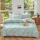 Joyreap 3pcs Floral Comforter Set Aqua, Elegant Flower Reversible Design, Full/Queen Size Smooth Soft Microfiber Bedding Comforter Set for All Season- 1 Comforter n 2 Pillow Shams, 90x90 inches