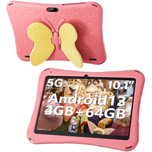 SGIN Tablet para crianças, tablet infantil Android 13 de 10 polegadas com capa, 4 (2 + 2) GB RAM 64