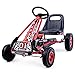 Produktbild COSTWAY Gokart mit Handbremse und verstellbarem Sitz, Tretauto mit Vor- und Rückwärtsgang, Go Cart für Kinder ab 3 Jahren, Pedal Gokart Tretfahrzeug Pedalfahrzeug Kinderfahrzeug 98x59x61cm (rot)