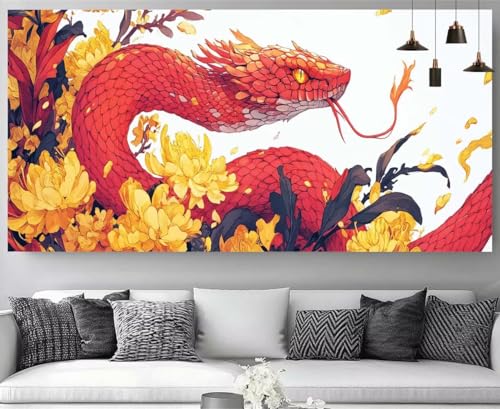 Kit complet de broderie diamant dragon et serpent 5D 60x120cm