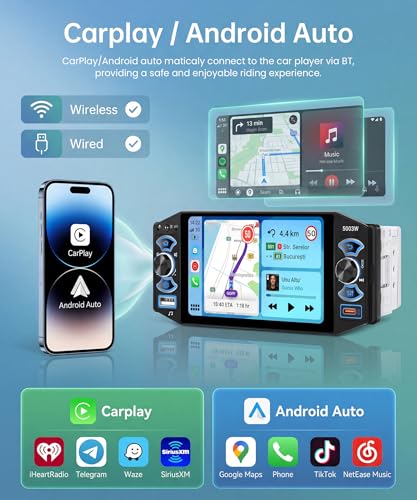 Reproductor multimedia para auto Rimoody 5 pulgadas 1 Din miniatura 2