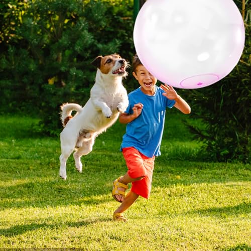 Wasserball, 2 Stück XXL Luftball für Strand und Pool, Mega Bubble Ball für Kinder und Erwachsene, Aufblasbare Wasserballons für Outdoor-Spiele und Party