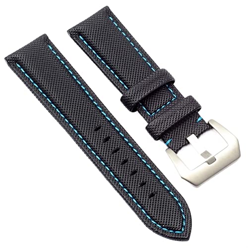 Bracelet montre fibre de carbone luxe noir et argent 24mm