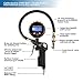 CZC AUTO Digital Tire Inflator Pressure Gauge, LED Display Tyre Deflator Gage with Straight Brass Lock-on Chuck Rubber Hose, Compatible with Air Pump Compressor for Truck Bus RV Car Motorcycle Bike