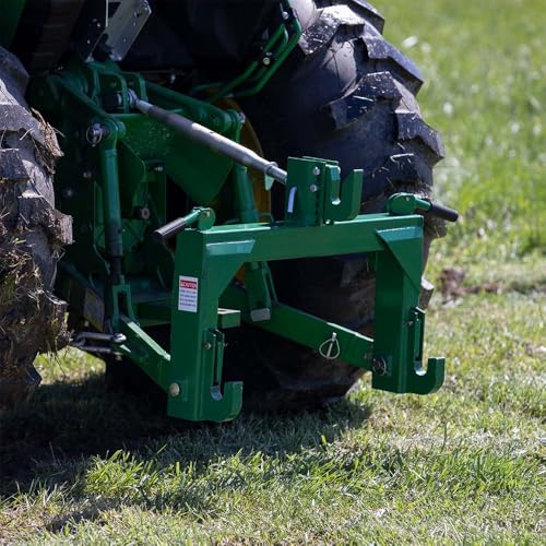 Titan Attachments Green 3 Point Quick Hitch Adaptor to Category 1 Tractors, 3000 LB Lifting Capacity, 27.5" Between Lower Arms, 14.5" - 17.5" Level Adjustment