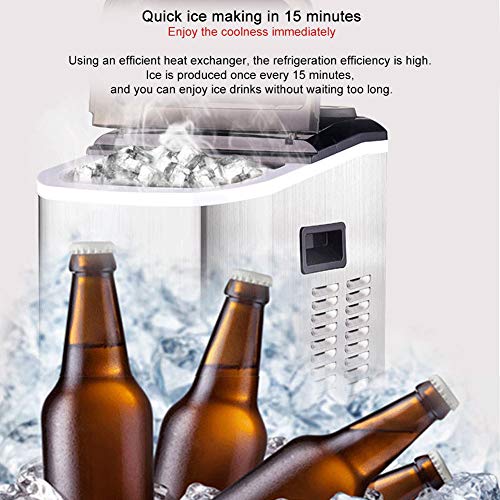 Máquina portátil para hacer hielo, 48 lbs/24h, 24 cubos miniatura 2