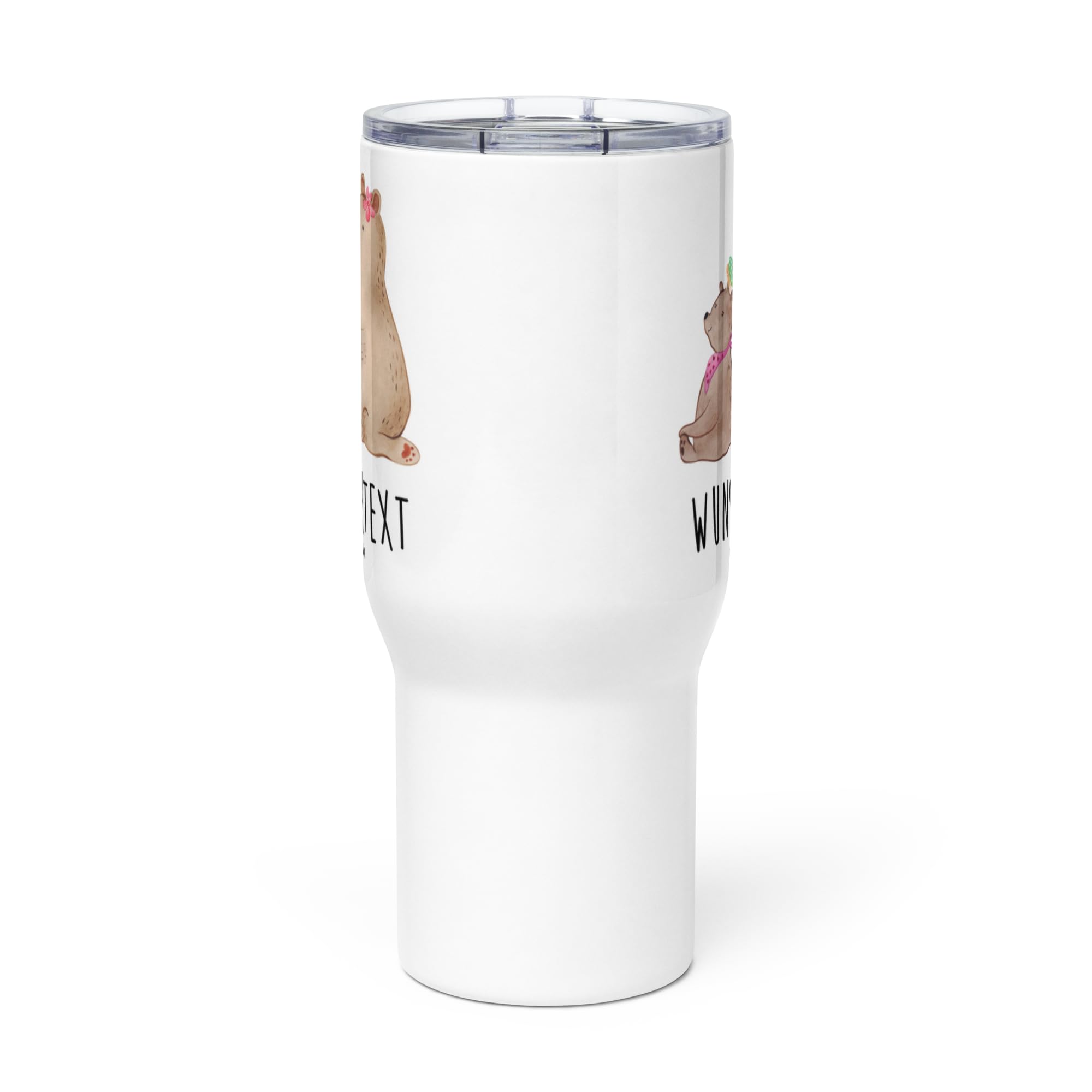 Mr. & Mrs. Panda Personalisierter XXL Thermobecher Bär Kind - Personalisierte Geschenke, Reisebecher, XL, PersonalisierteXL Reisetasse, Mutter, Muttertag, Vorbild, Familie