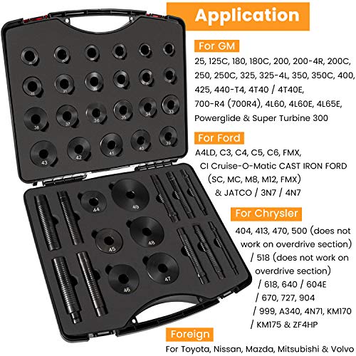 T-0220-39 Master Bushing Driver Set For Chrysler GM Ford Transmissions Bushing Bearing Seal Installer Remover Tool Kit (39 PCS)