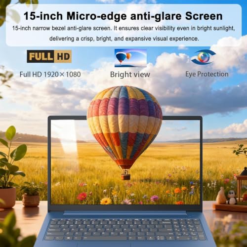 Image of Lenovo IdeaPad Slim 3i 15.6 inch FHD Laptop with 1-Year Microsoft 365 Included, Intel N150 Processor, 8GB DDR5 RAM, 128GB SSD, Wi-Fi 6, Windows 11, Everyday Student Laptop, Artic Blue