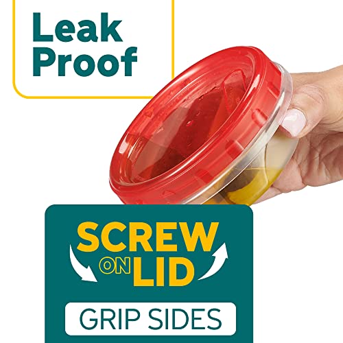 Elegant Disposables Twist Top Food Storage Containers 8 Oz 12 Pack Plastic Freezer Storage Containers Leakproof Reusable With Screw On Colored Lids (12) #TOP3