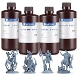 ANYCUBIC Standard 3D Printer Resin, LCD UV 405nm Rapid Photopolymer 3D Resin for 6K/8K/12K/14K LCD 3D Printers(4kg, Grey)