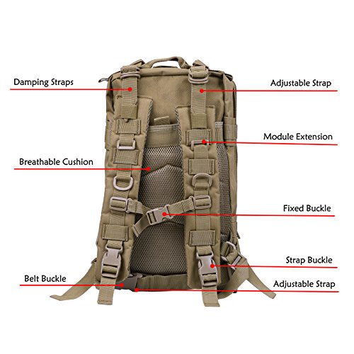 Hde Tactical Military Backpack 20L Molle Bug Out Bag Survival Backpacks #TOP4