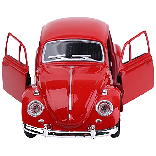 Berry President 1967 Classic Beetle Bug Vintage 1/32 Scale Diecast Metal Pull Back Car Model Toy for Gift/Kids (RED) - Image 5