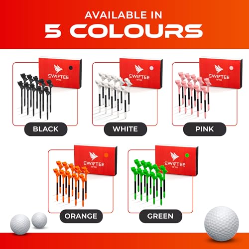 SWIFTEE Premium 10 Degree Golf Tees for Driver or Iron - Help Reduce Spin & Slice, Improve Distance & Precision (Pack of 10 Tees) (Orange, 83mm) - Image 8