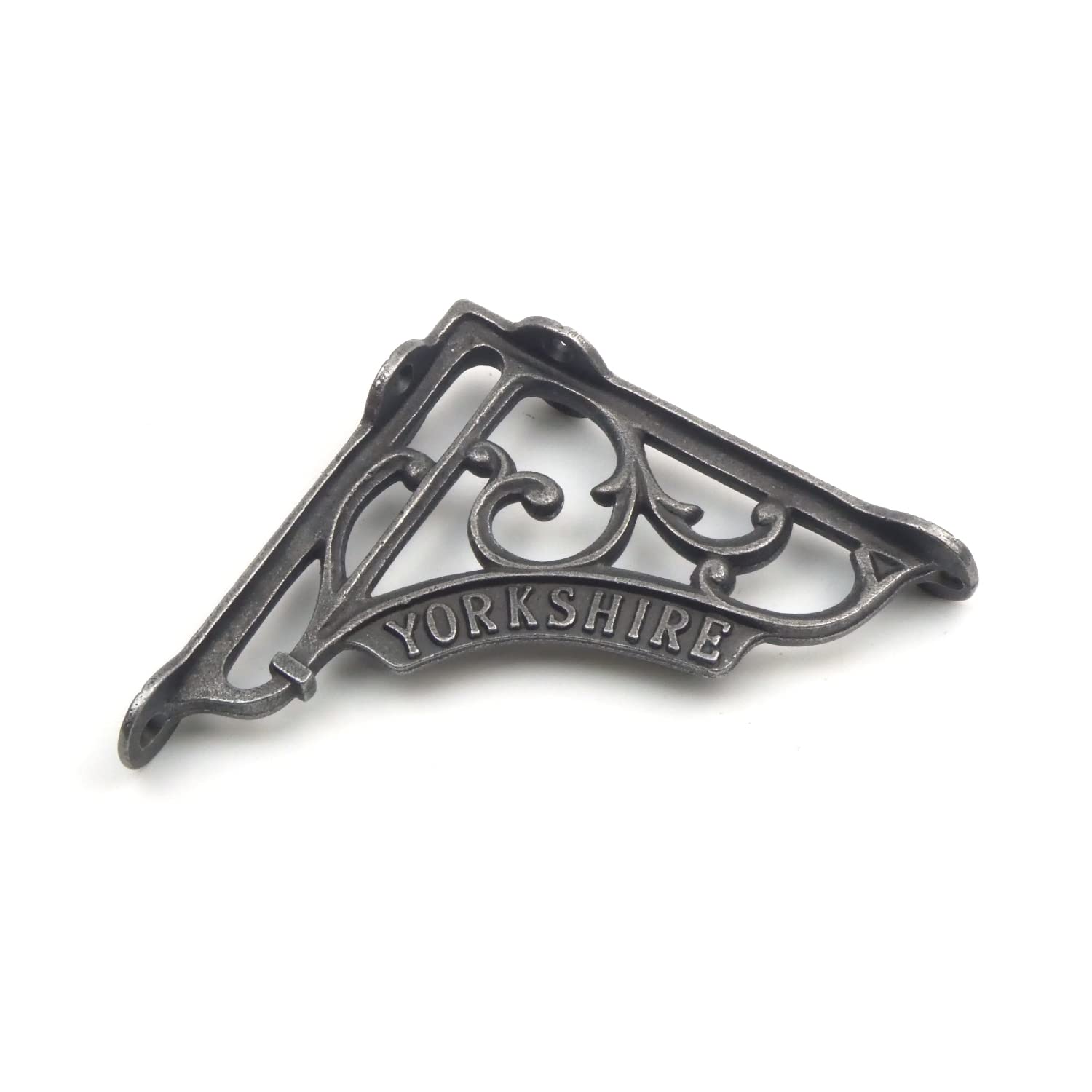 Oakcrafts Antique Iron Grey Victorian Style Yorkshire Shelf Brackets Antique Cast Iron - Pair Of Brackets 5" X 5"
