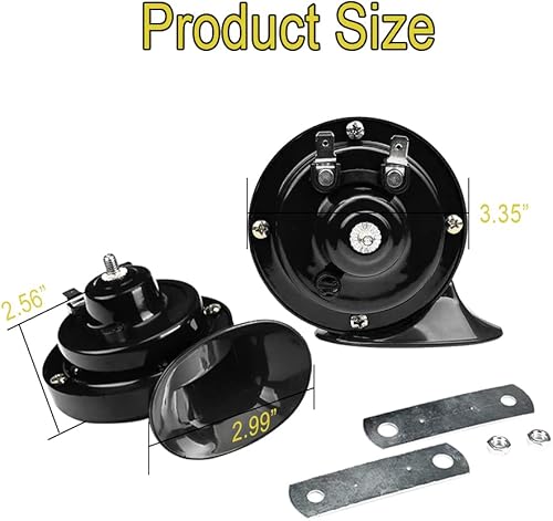 Miniatura 2 de 2 bocinas de tren súper fuertes de 300 dB, kit de repuesto de bocinas dobles de aire impermeables de 12 V, accesorios automotrices, kit de bocina de