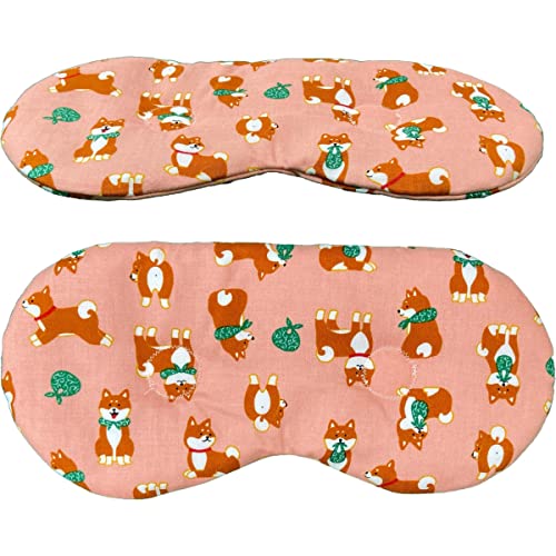 BRAVE WAKA あずきのほっとアイピロー あずき 小豆 柴犬 アイピロー アイマスク 電子レンジ 蒸気 疲れ目 眼精疲労 女性 パソコン スマホ ギフト アイス クール (桃色)