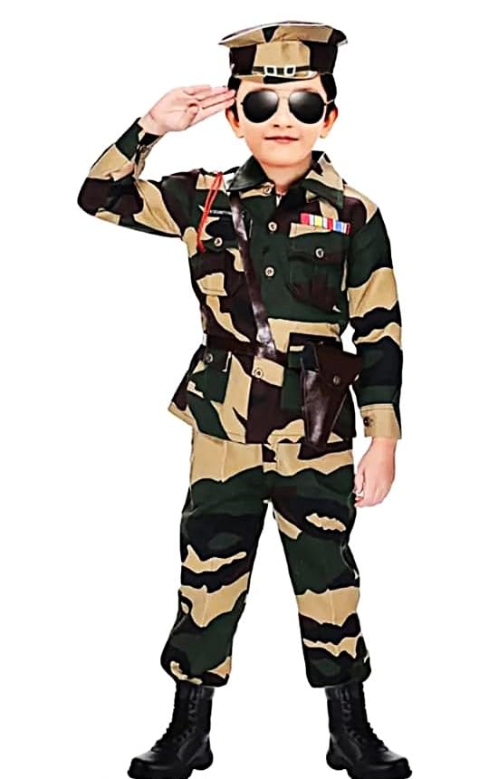 Quipple Fancy Dress Costumes for Kids | Costumes for Boys | Comfortable and Durable Cotton Polyester Costumes Suitable for Both Girls and Boys (BSF Costume, 4 Years - 5 Years) (B0DB5M12D3) Amazon Price History, Amazon Price Tracker