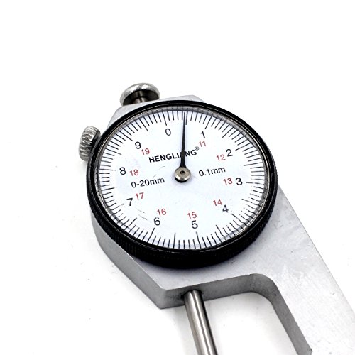 Calibrador de espesor 0-20mm con contador de dial y lectura de incremento 0.1mm miniatura 6
