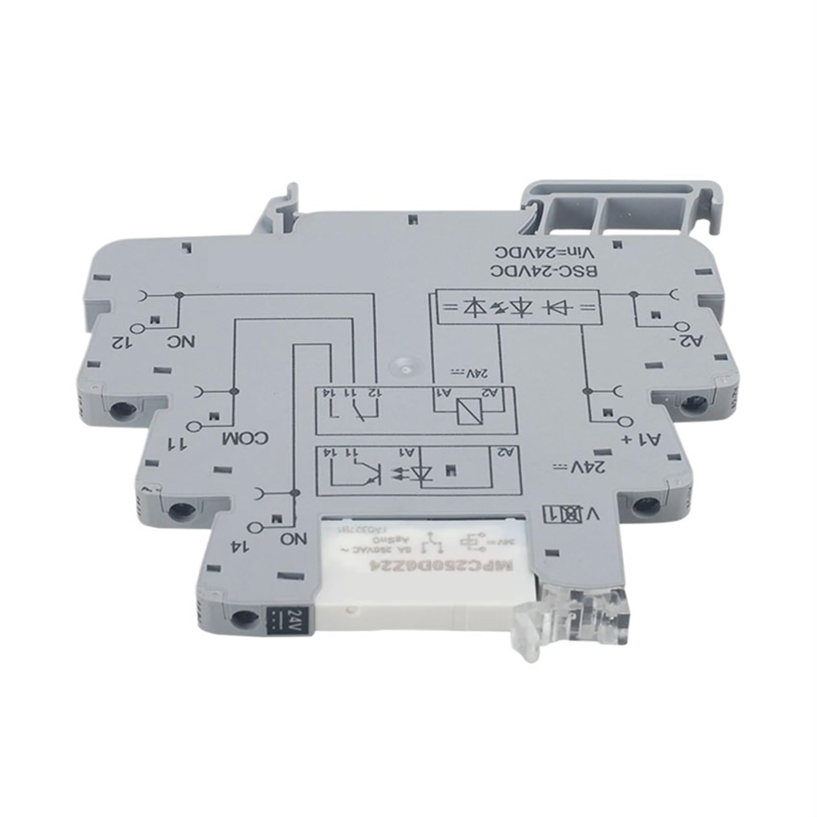 Interface de relais mince 12VDC avec LED pour commutation précise PLC