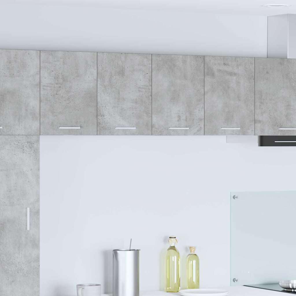 Generico Armadio pensile Riga Grigio Cemento e Bianco 60 x 31 x 40 cm,Armadietti e portaoggetti,Pensili da cucina-884168