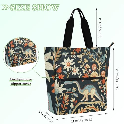 Bolsa de libro de biblioteca estilo William Morris para mujeres y niños 4