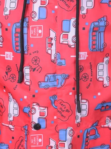 Image of Dollar Rainguard Kids' Full Sleeve Printed Long Raincoat With Adjustable Hood and Pocket