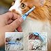 renvena Cat Dog Eye Comb with Metal Tips Fine Teeth Tear Stain Remover Curved Pet Facial Brush for Gentle Grooming Blue One Size