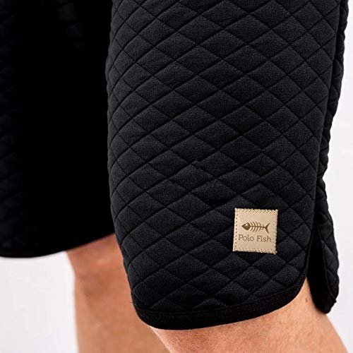 Bermuda Moletom Matelassê Polo Fish (PRETA, G)