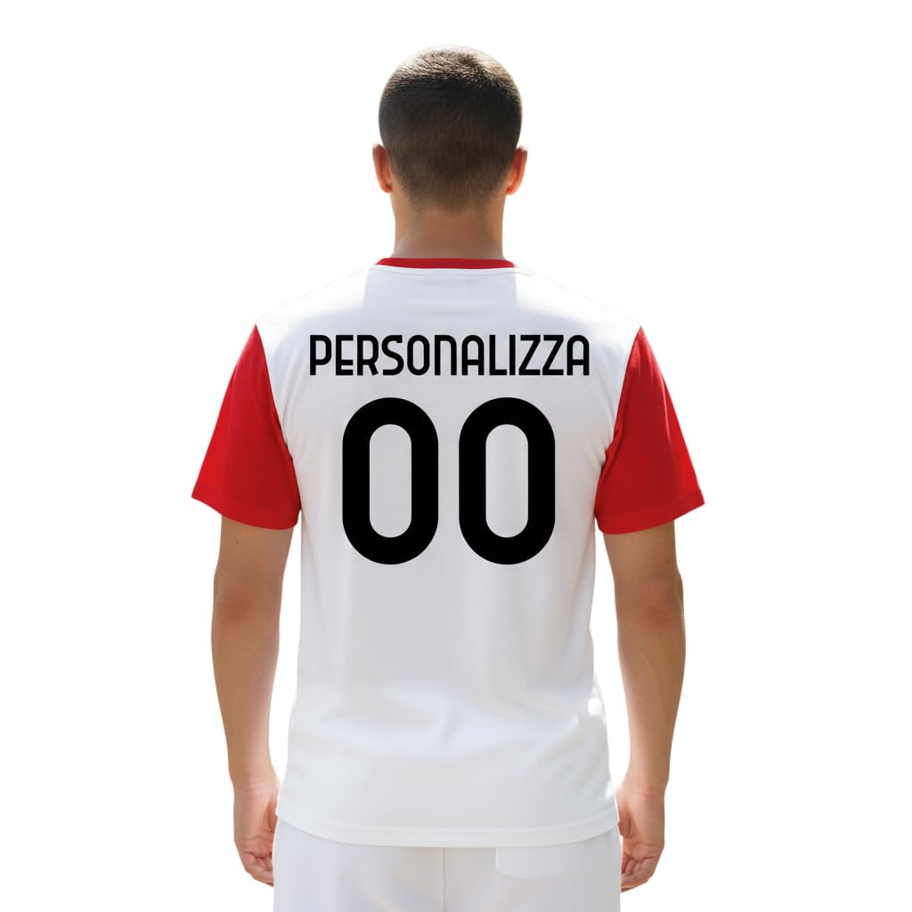 AC Milan Seconda Maglia Bianca Personalizzabile con Il Tuo Nome o Tuo Giocatore Preferito Replica Ufficiale 2025/2026, Adulto e Bambino