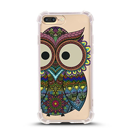 iPhone 7 PLUS Shock Absorbent Case (5.5 inch screen), Cute Owl Design (Compatible with iPhone 7 PLUS ONLY, not iPhone 7)