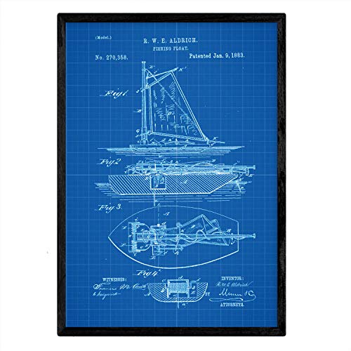 TAGLIA: A3 (29,7x42cm) con sfondo blu